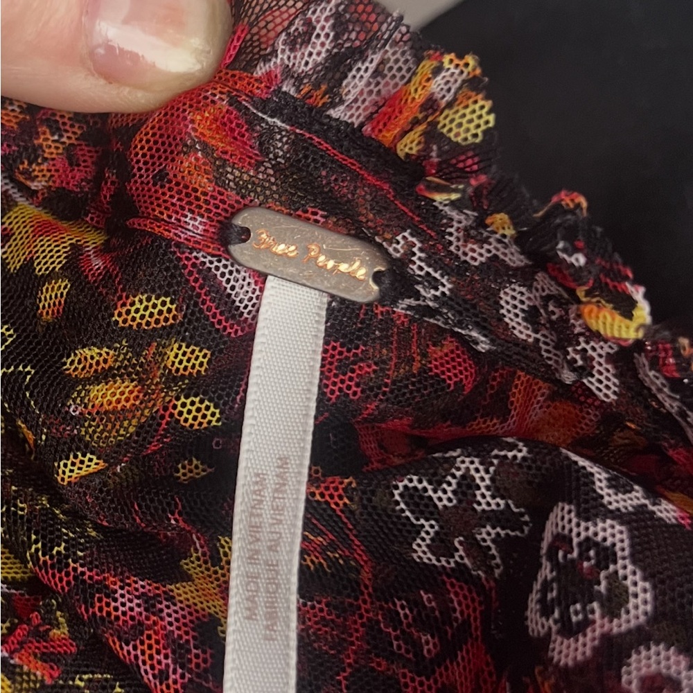 FREE PEOPLE 
Twyla Smocked Floral Mesh Top - Picture 11 of 14